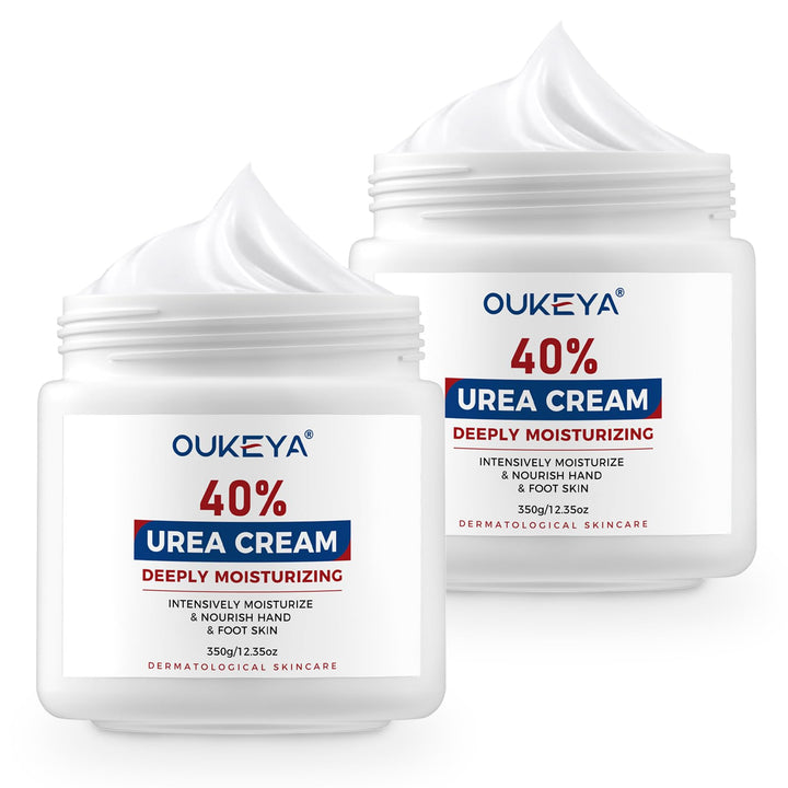 OUKEYA front packaging showing 40% urea cream for fast visible softening