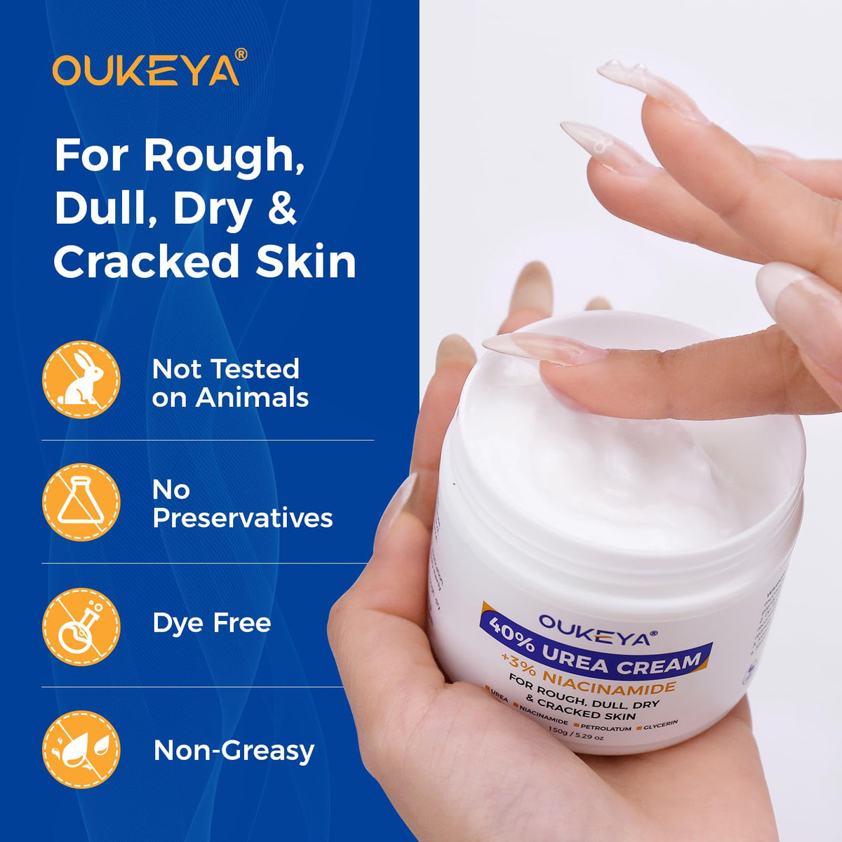 OUKEYA jar on bathroom shelf lifestyle showing daily use convenience and care
