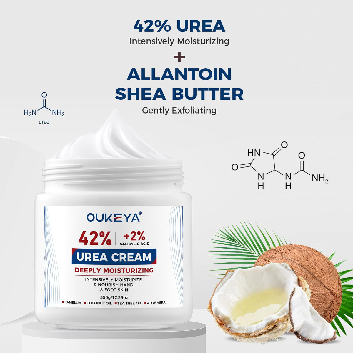 OUKEYA cream close-up highlighting rich non-greasy texture for deep moisturization
