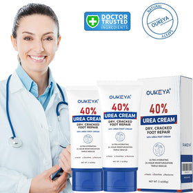 OUKEYA cream texture closeup showing smooth consistency, fast-absorbing hydration