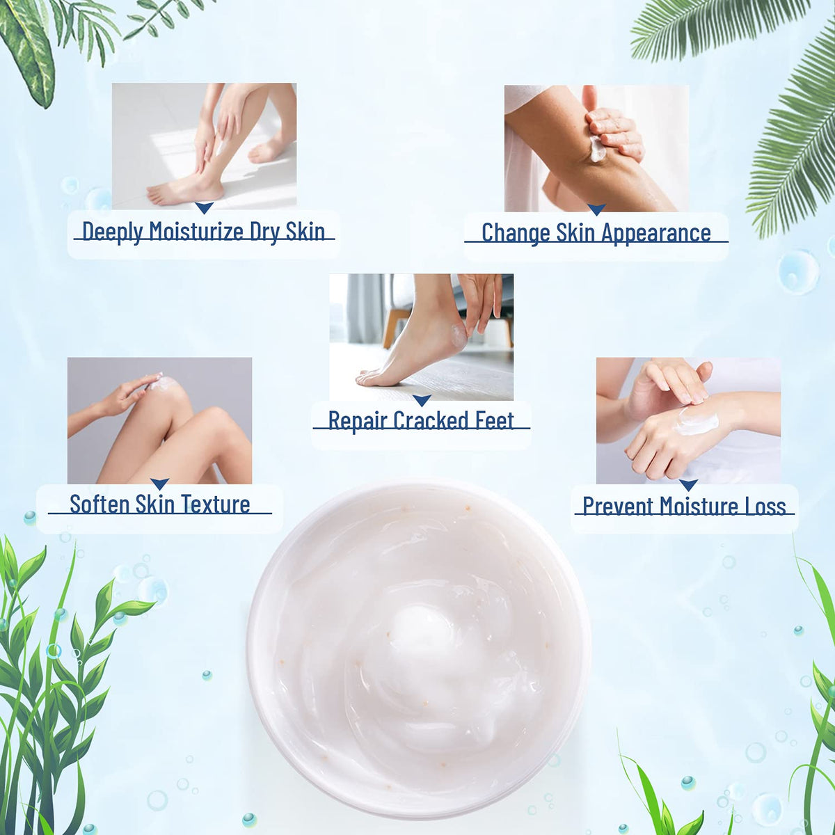 OUKEYA cream texture close-up showing smooth non-greasy absorption benefit
