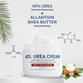 OUKEYA ingredient label close-up highlighting urea and natural humectants