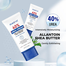 OUKEYA tube next to ruler demonstrating compact 3 oz size for travel