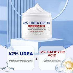 OUKEYA cream texture close-up demonstrating rich, fast-absorbing formula