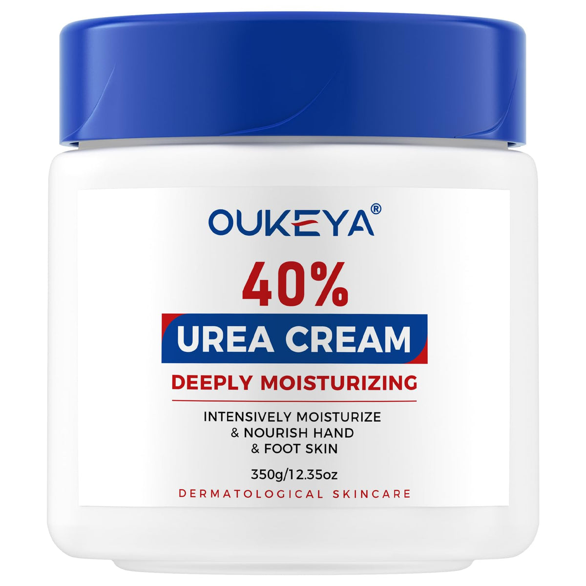 OUKEYA close-up cream texture demonstrating smooth absorbent formula