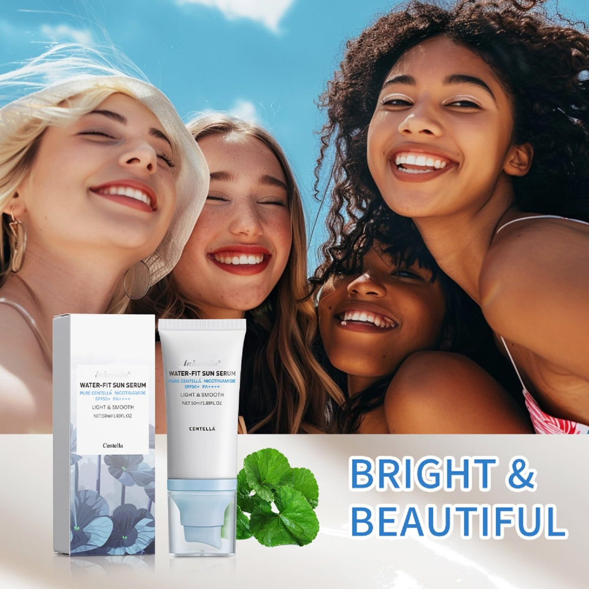 OUKPANE droplet on fingertip dispensed from tube demonstrating lightweight spread
