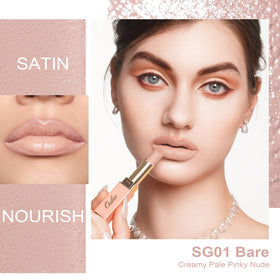 Oulac swatches on arm displaying true SG01 and SG02 pigments for shade selection benefit