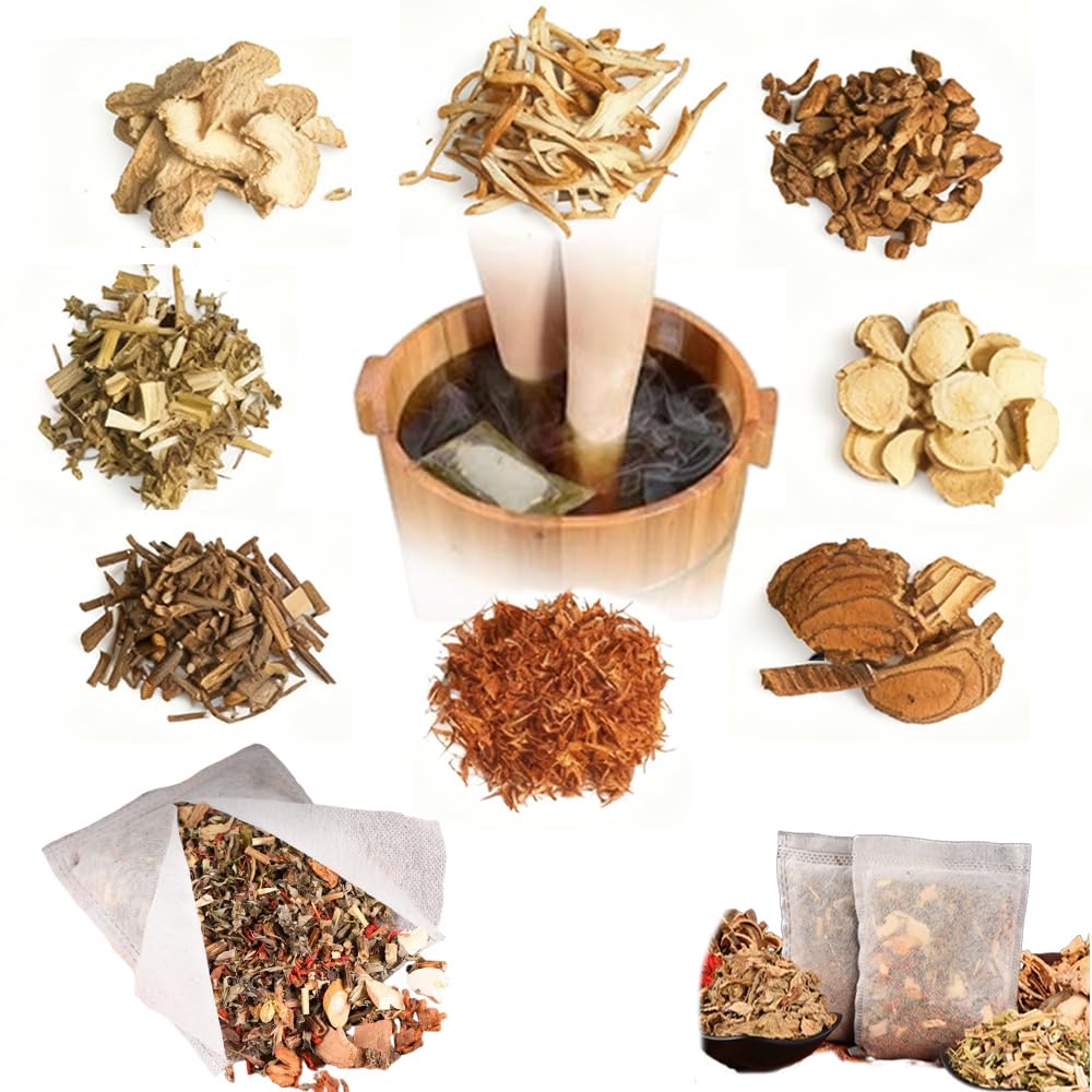 OULIGET front packaging showing 15 herbal foot soak packs and benefits