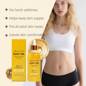 OUKPANE being applied to thigh to hydrate and smooth crepey skin