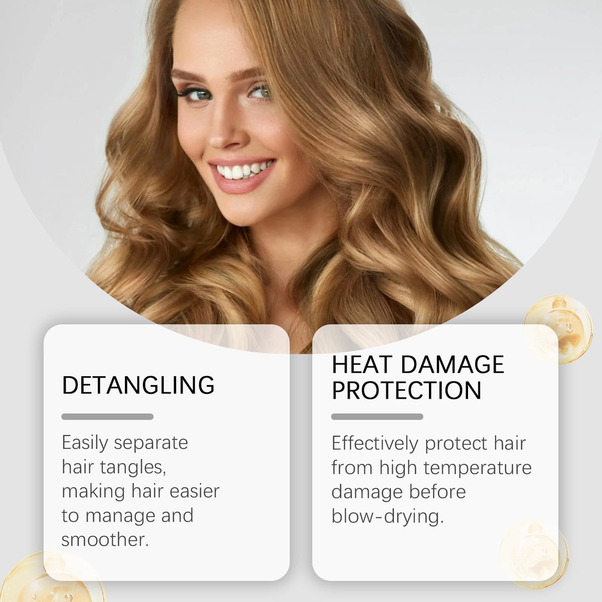 OUKPANE spritz applied to damp hair for easier detangling