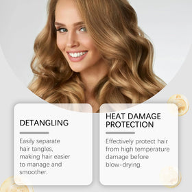 OUKPANE spritz applied to damp hair for easier detangling