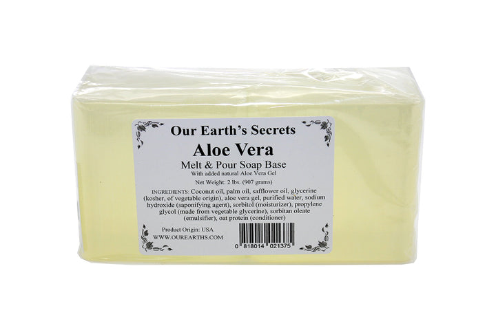 Our Earth's Secrets front packaging showing 2 lbs block and clear labeling for easy DIY