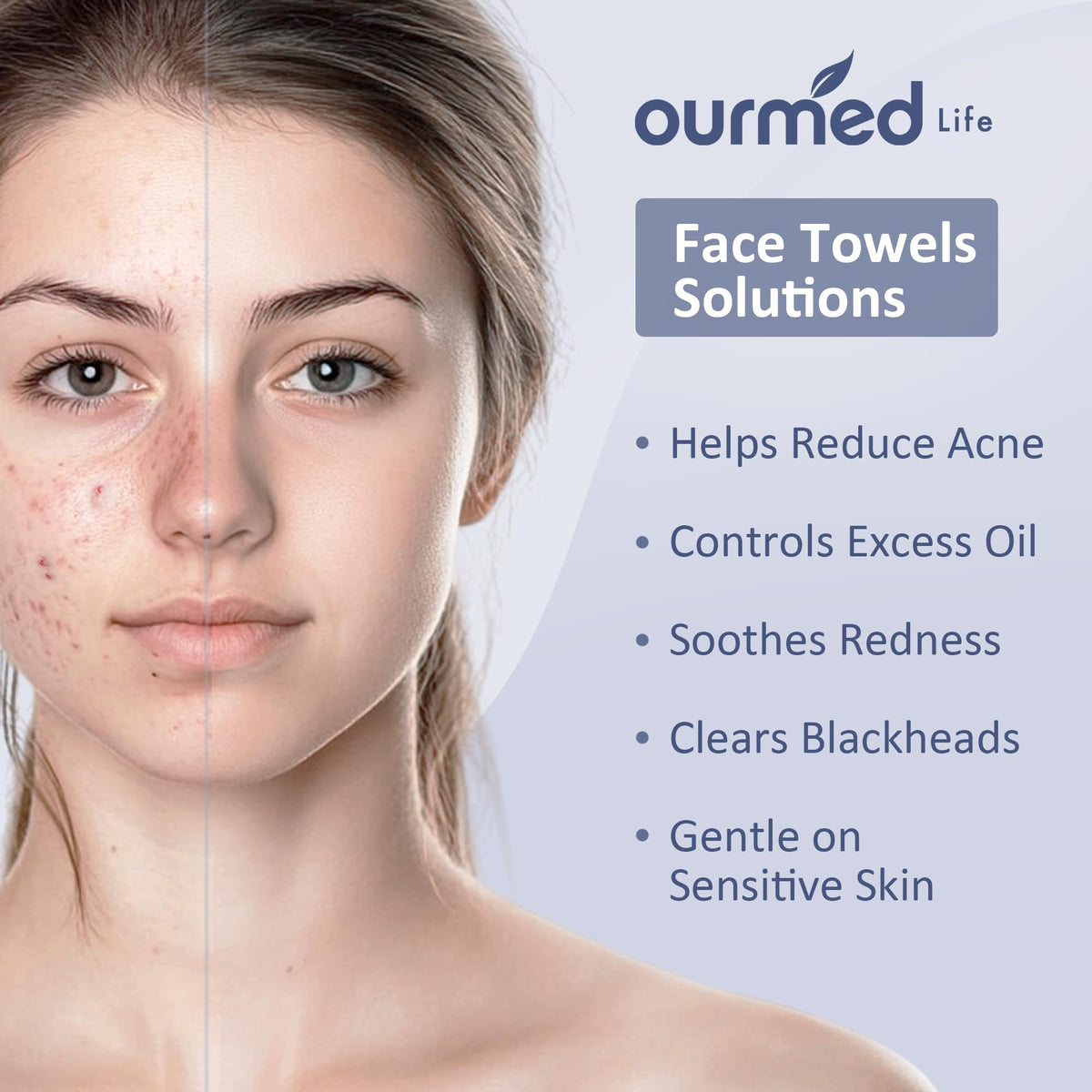 ourmed life dot texture close-up highlighting gentle exfoliation benefit
