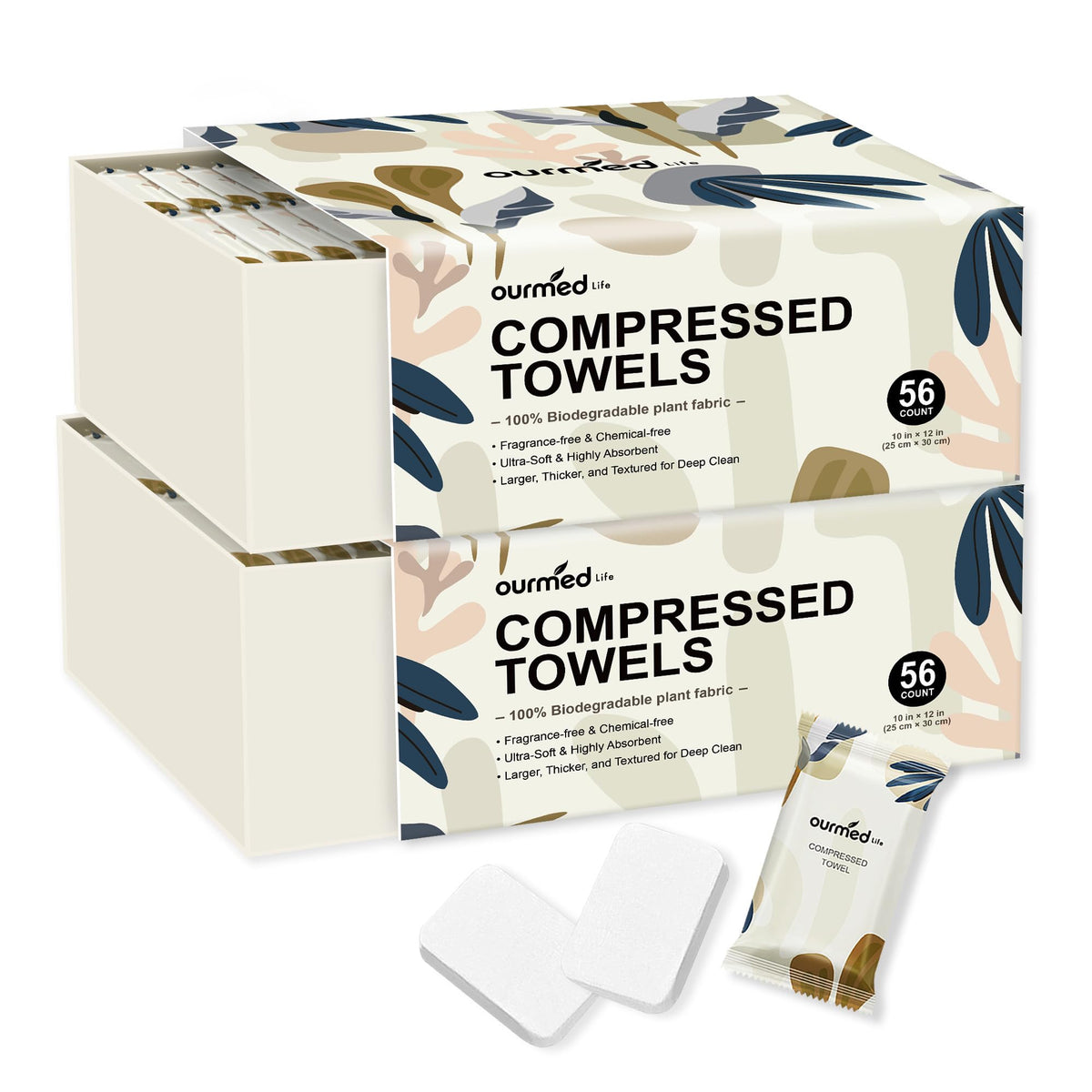 ourmed life front packaging showing 112-count and travel convenience