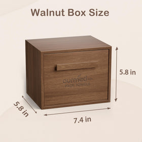 Ourmed Life size comparison with hand illustrating compact footprint and easy handling benefit