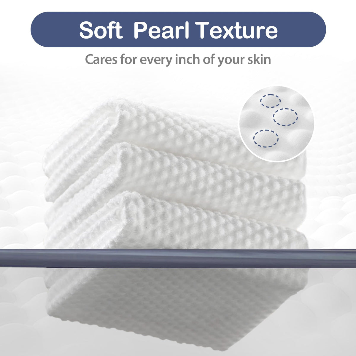 Ourmed Life towel held in hand showing 11x9 size for full-face coverage