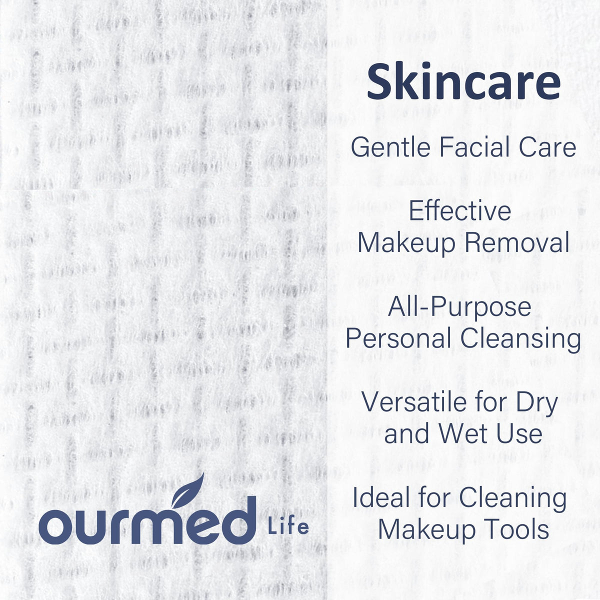 ourmed life texture close-up highlighting EF weave and gentle absorbency