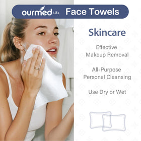 Ourmed Life close-up of dual-texture surface revealing pearl pattern for exfoliation