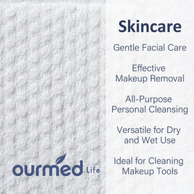 ourmed life towel absorbency demonstration holding water to show high absorbency
