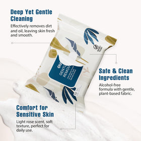 ourmed life close-up texture of plant-based wipe showing softness