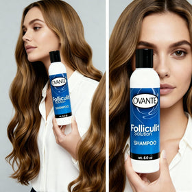 OVANTE bottle on bathroom shelf in lifestyle setting indicating everyday grooming use