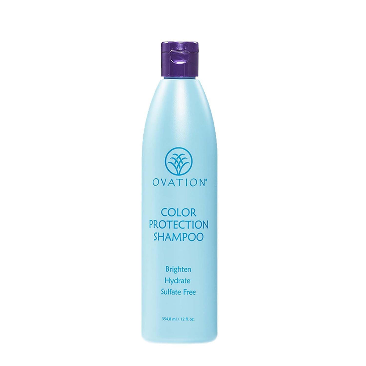 Ovation Hair front label showing product name and benefits for color protection