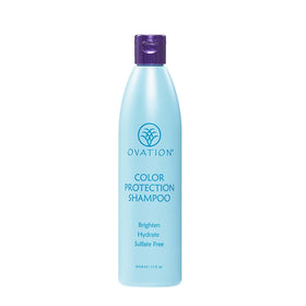 Ovation Hair front label showing product name and benefits for color protection
