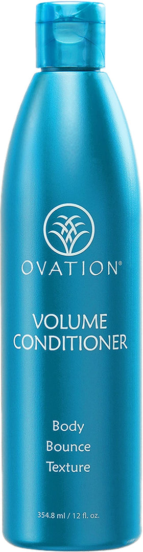 Ovation Hair front packaging showing 12 oz bottle and label benefit
