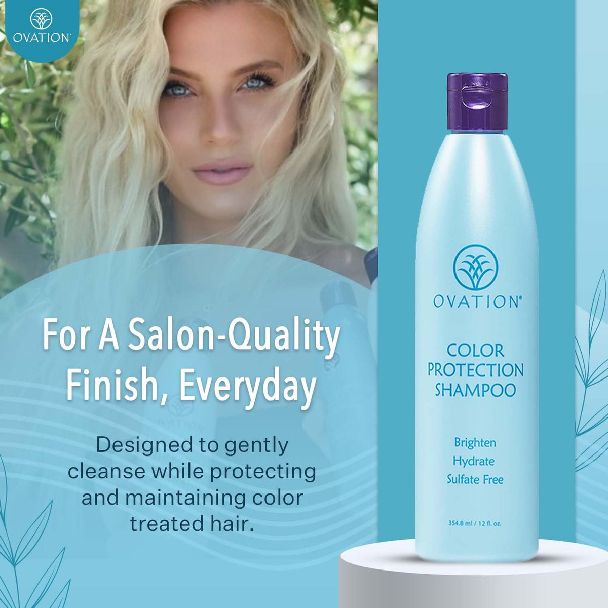 Ovation Hair lather close-up showing soft foam and gentle cleansing benefit