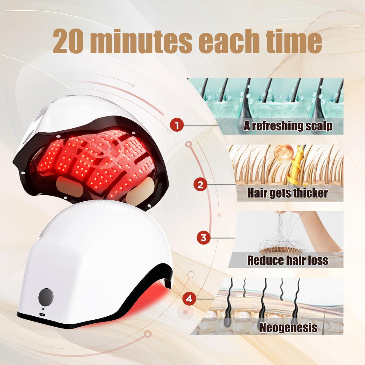 OVEKPA next to common objects showing size and portability benefit