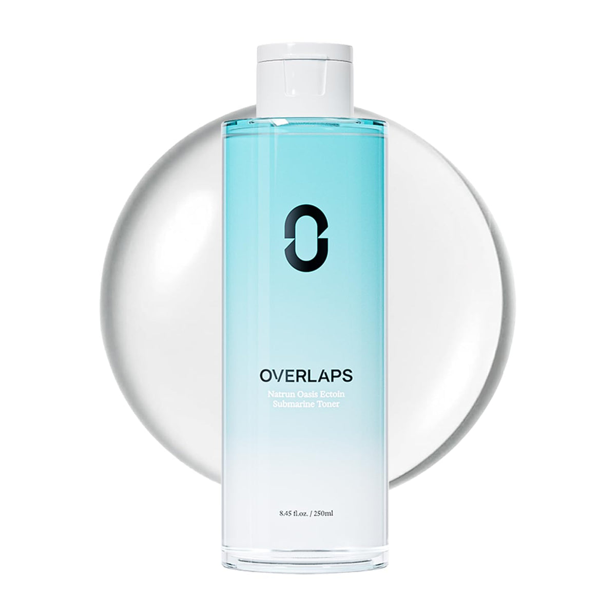 OVERLAPS front bottle label showing product name and soothing benefits