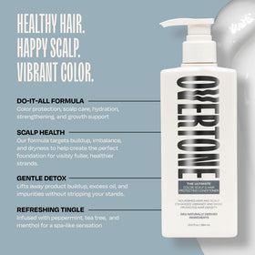 oVertone applied during shower scalp massage for cooling refreshment