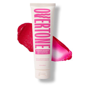 oVertone bottle front view showing vibrant magenta packaging and product name benefit refreshes color