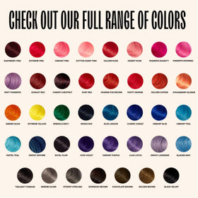 oVertone styled hair lifestyle shot showing glossy magenta color and improved shine