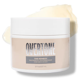 oVertone remedy front jar showing label and 8 oz size benefit