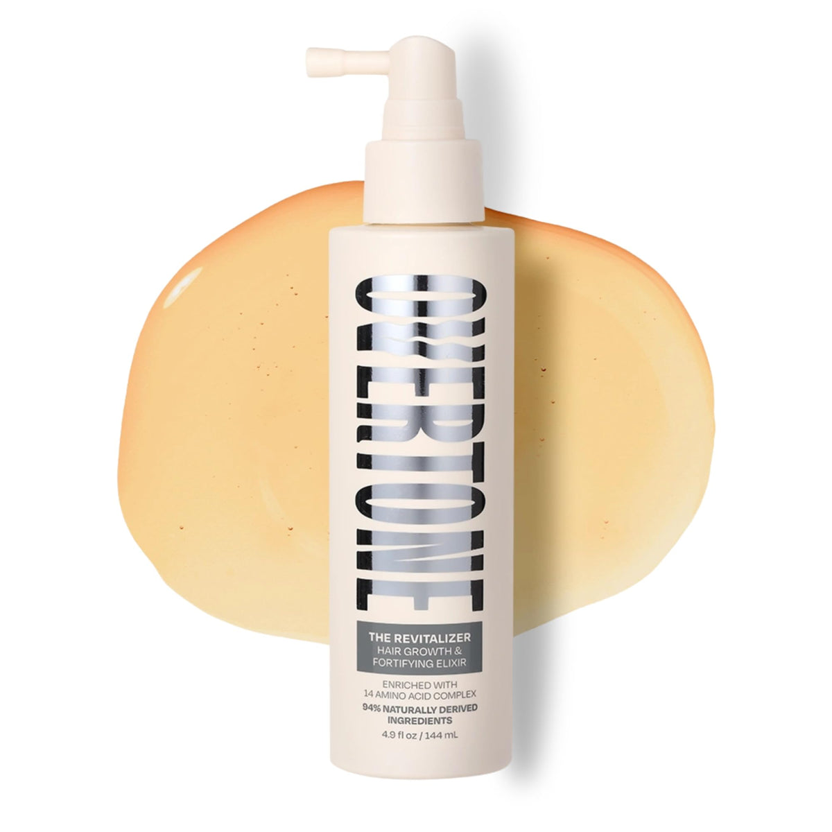 oVertone Revitalizer front packaging shows bottle and label for quick recognition and clarity