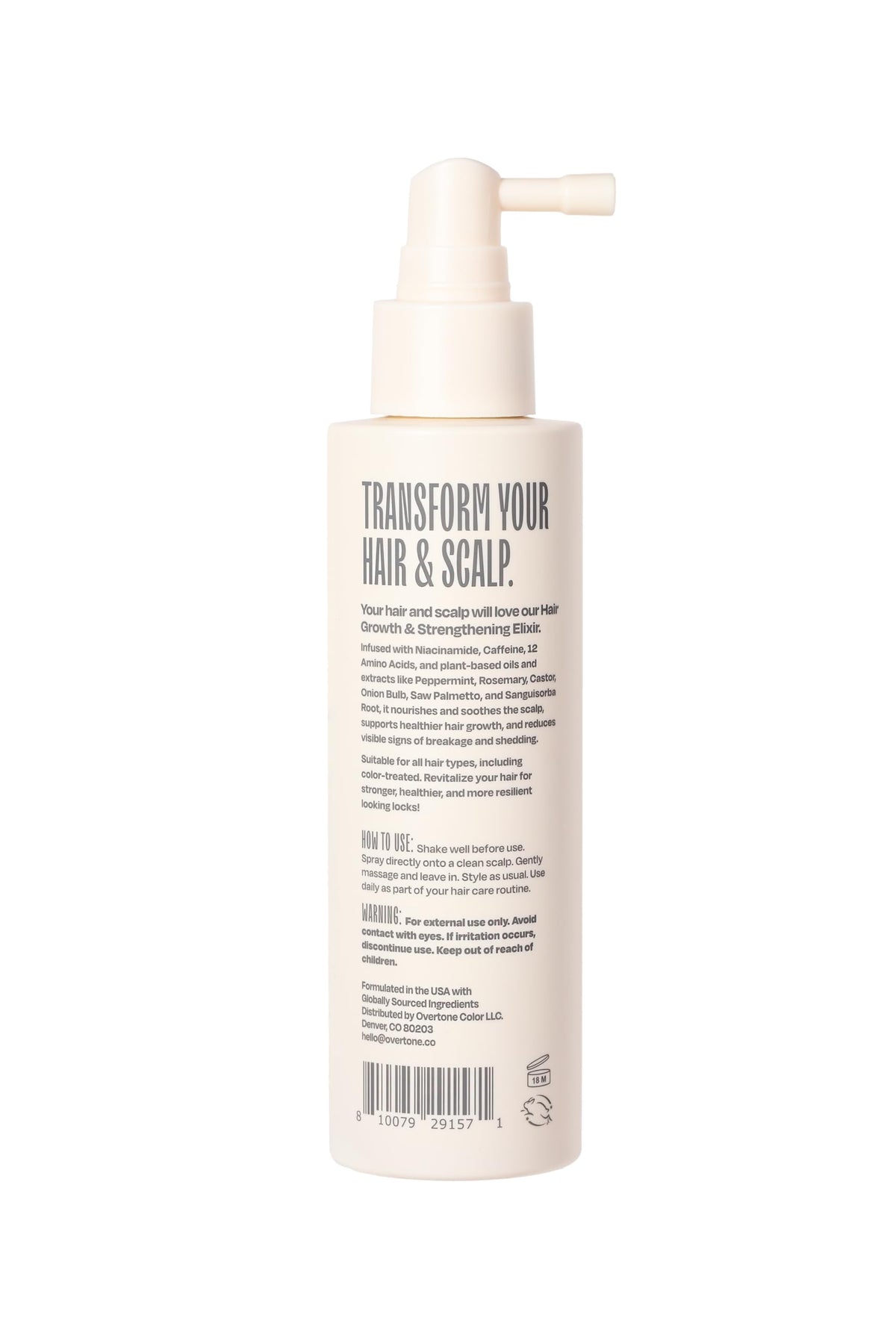 oVertone Revitalizer texture droplet closeup showing lightweight formula for fast absorption
