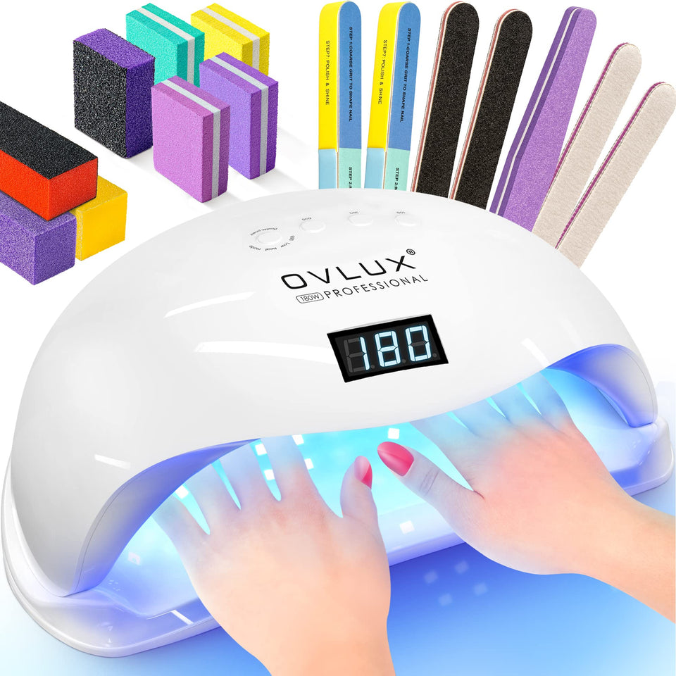 OVLUX front view of lamp showing sleek design and quick curing benefit