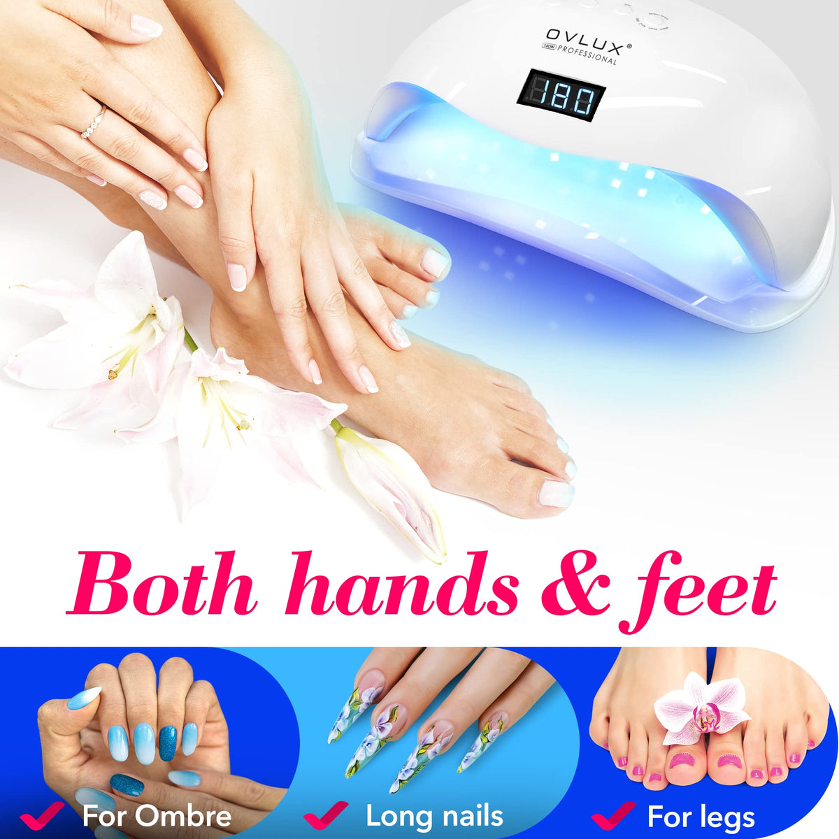 OVLUX in use during a manicure delivering fast professional results