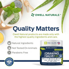 Owell Naturals salve in outdoor first-aid kit showing ready use after garden or hike