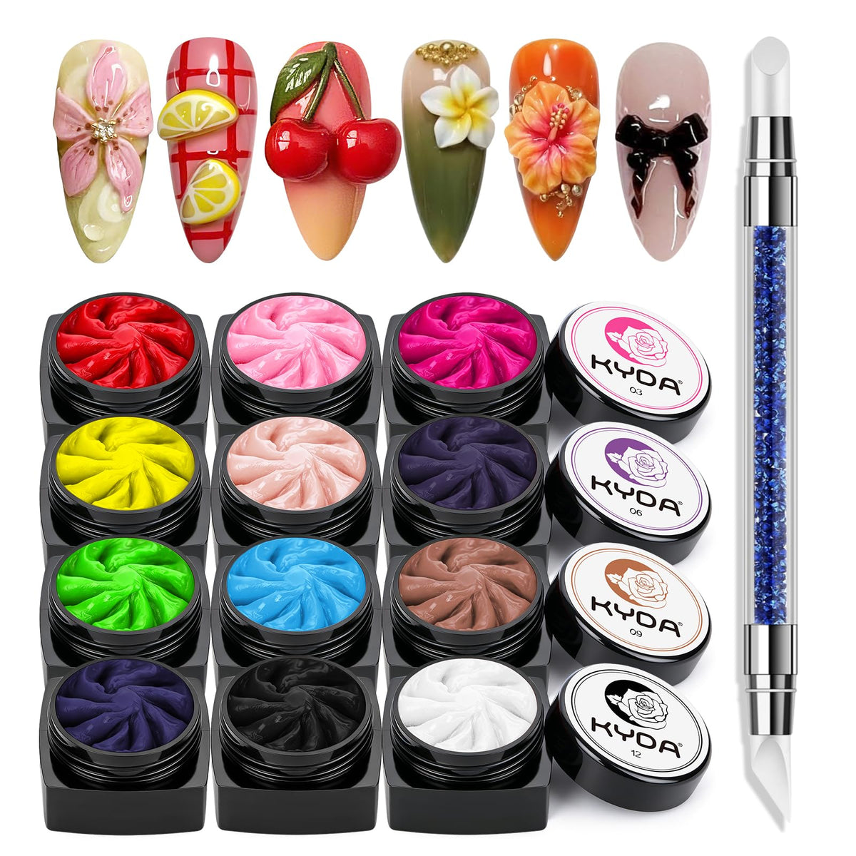Ownest KYDA front packaging showing full 12-color kit and benefits