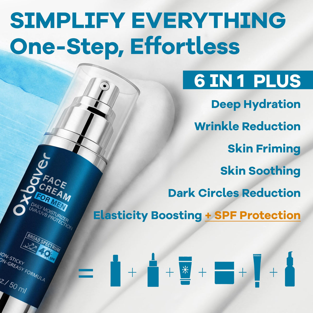 Oxbraver application on hand demonstrating invisible non-greasy finish