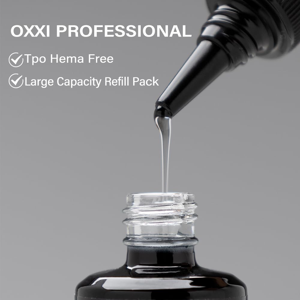 OXXI Professional close-up gel texture highlighting smooth self-leveling benefit