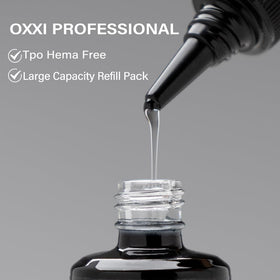 OXXI Professional close-up gel texture highlighting smooth self-leveling benefit
