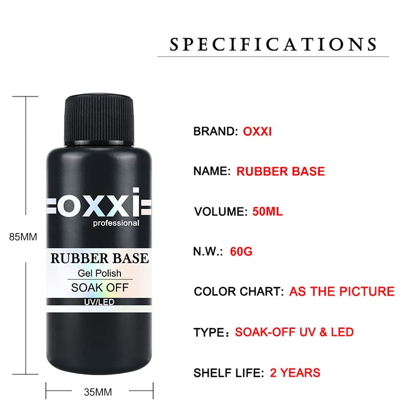 OXXI Professional label and ingredient panel showing HEMA- and TPO-free safety