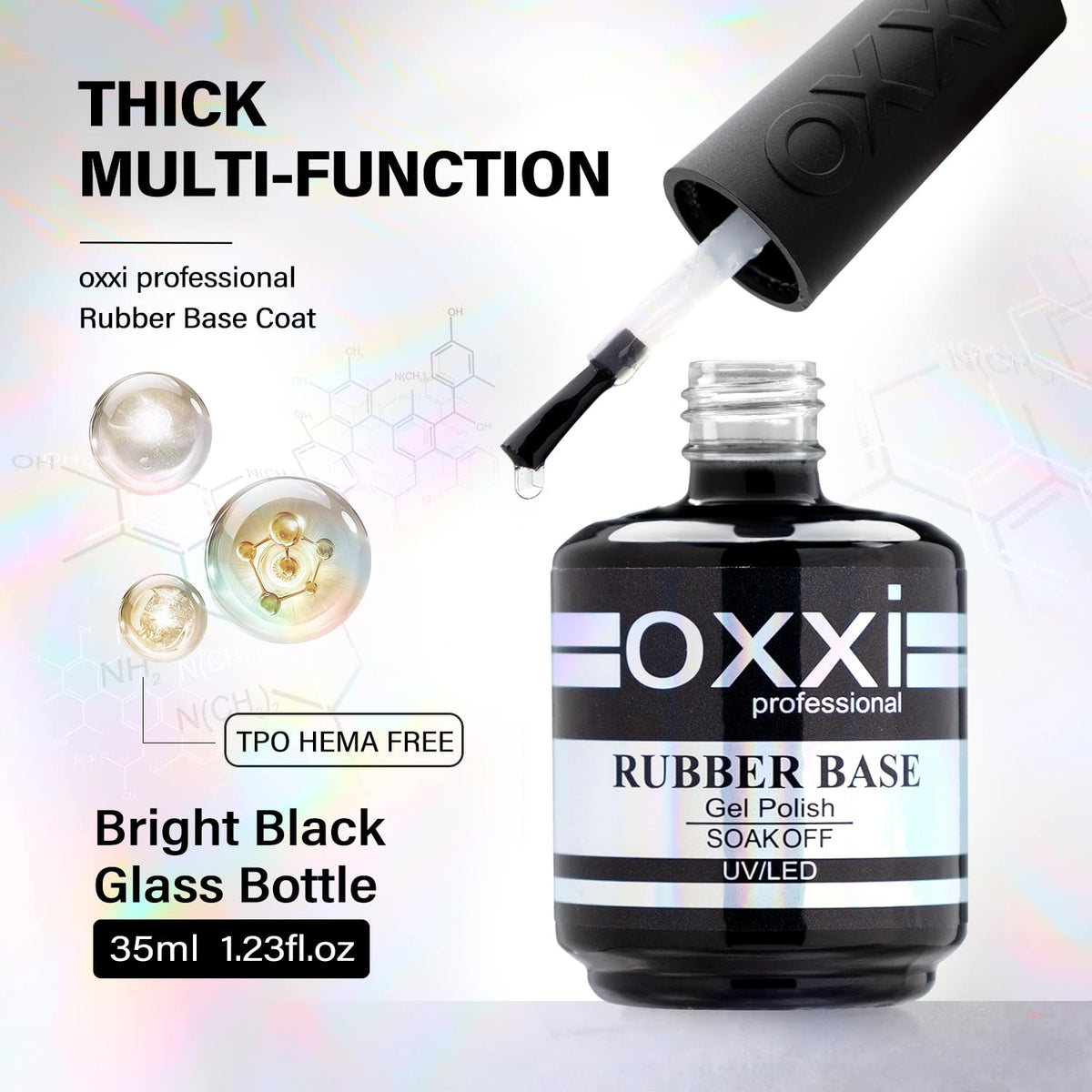 OXXI Professional gel texture close-up showing thick rubber consistency benefit