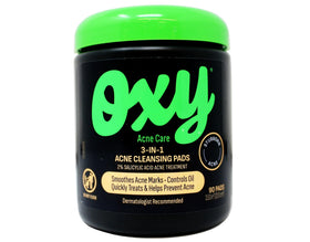 Oxy close-up of pad texture showing pre-soaked surface for gentle exfoliation