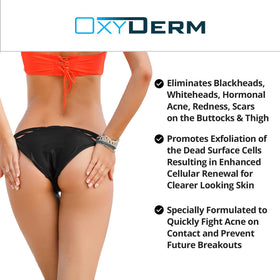 oxyderm pack contents overhead with multiple pads for easy routine