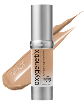 Oxygenetix front packaging showing Beige shade and clean benefits