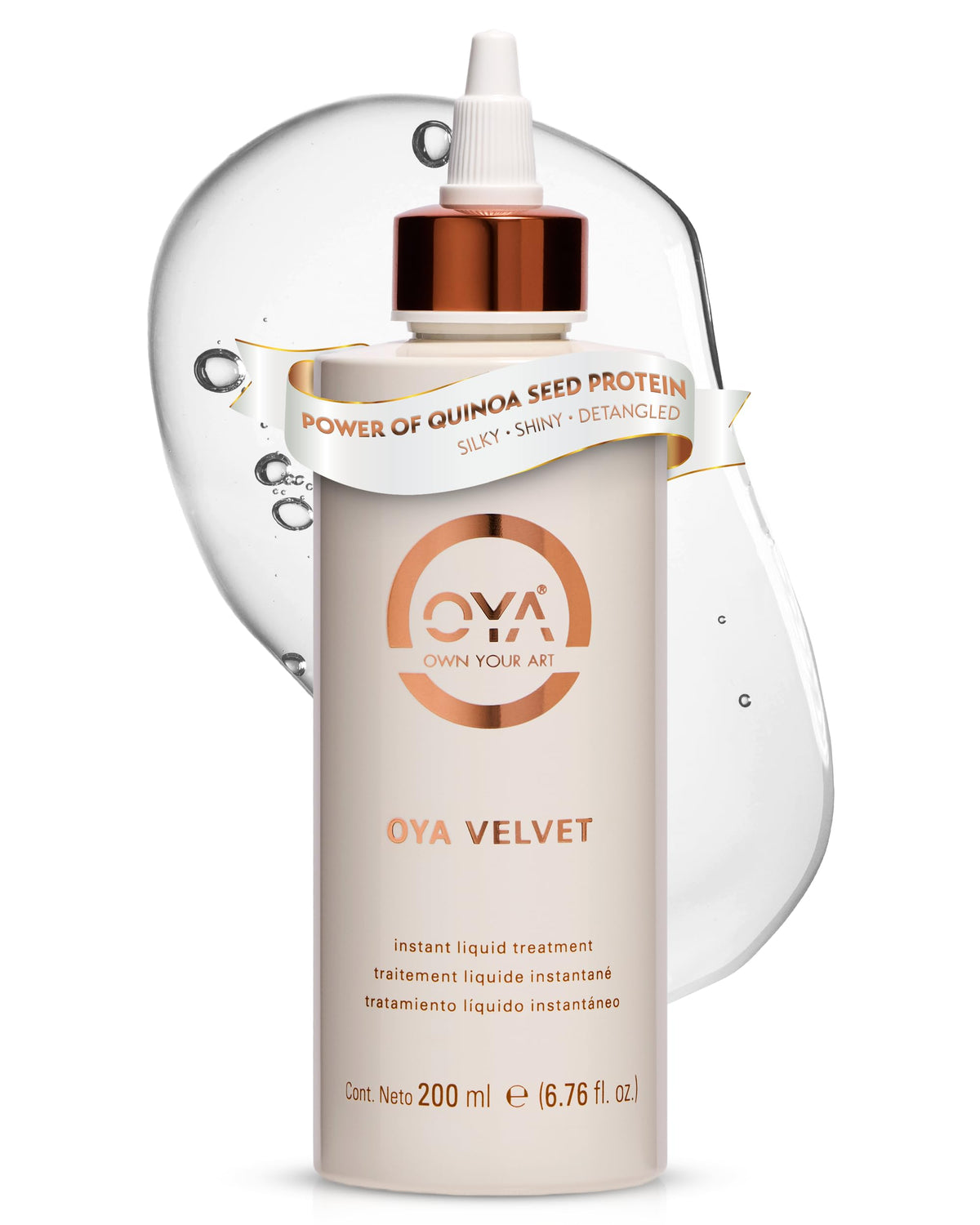 OYA front packaging showing the Velvet conditioner and benefits